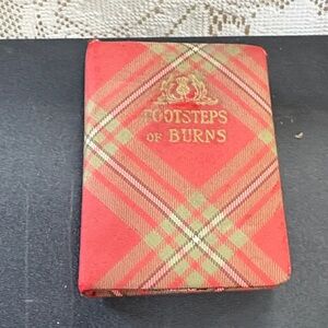 Red Plaid 'Footsteps of Burns' Book